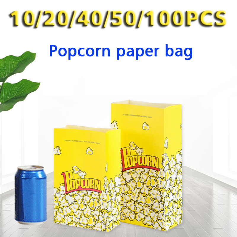 Food Snacks Candy - 10/20/30/50/100PCS 노란 종이 가방 휴일 파티