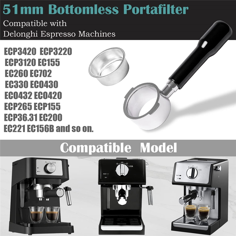Delonghi Espresso Ecp3420 - ABYN-51Mm Delonghi ECP3420/EC155/BCO430/EC260, 에스프레소 포터필터 교체