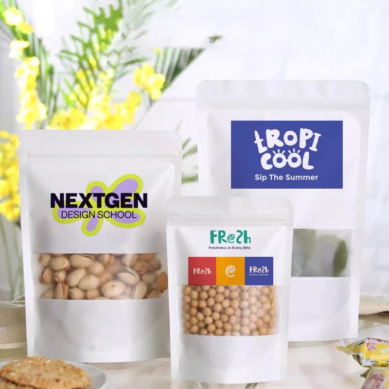 50개 맞춤형 흰색 반투명 창문 크라프트 종이 자립형  - Food Snacks For Christmas 리뷰 및 가격