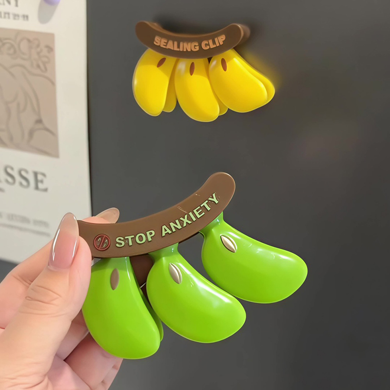 바나나 모양 냉장고 자석 가방 클립, 2-in-1 분리 - Food Snacks For 1 Year Old 리뷰 및 가격