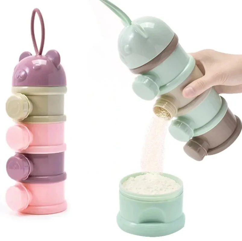 4 레이어 곰 스타일 휴대용 우유 분말 상자 여러 개구 - Food Snacks For 1 Year Old 리뷰 및 가격