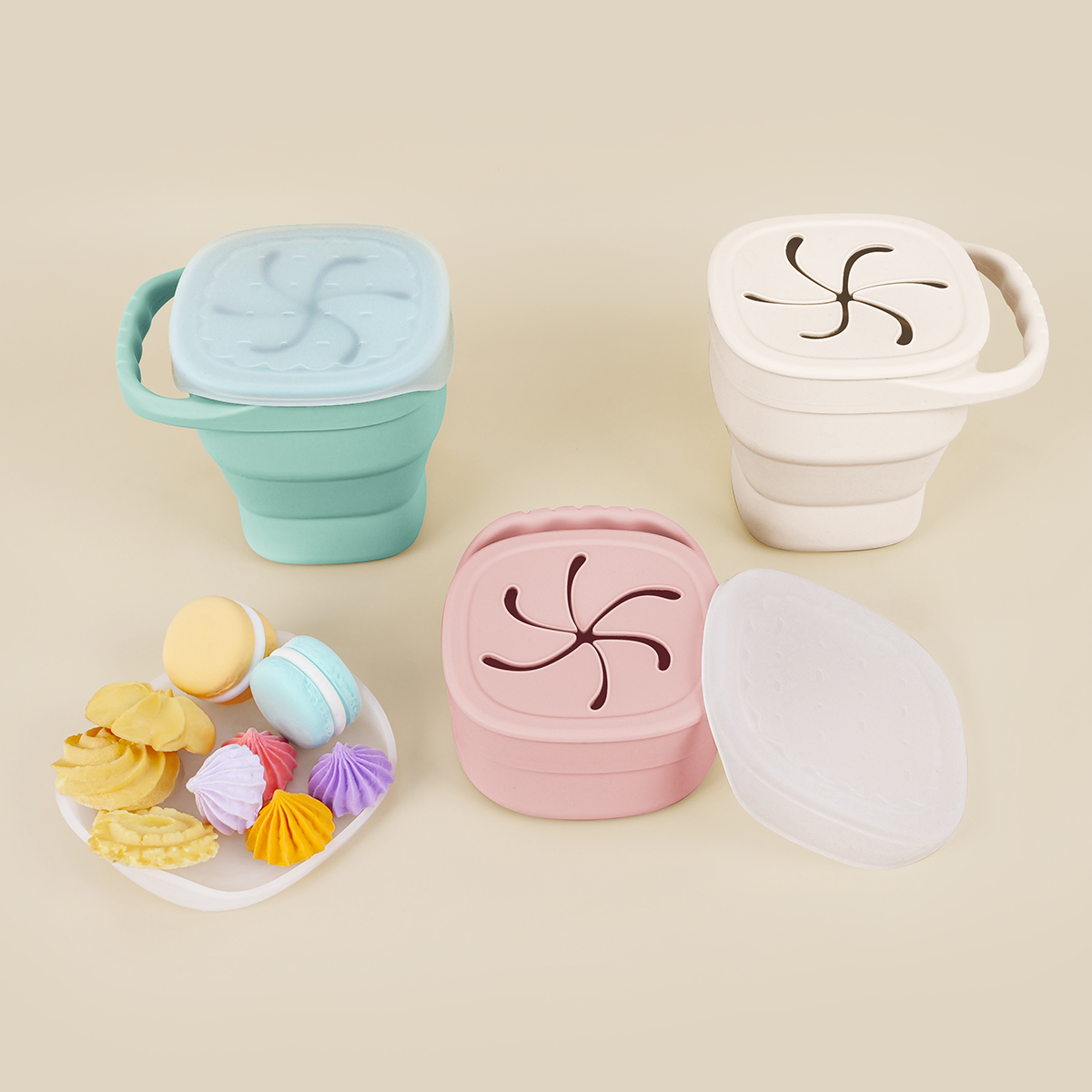 아기 실리콘 스낵 컵 아기 휴대용 아기 스낵 상자 수유 - Food Snacks For 1 Year Old 리뷰 및 가격