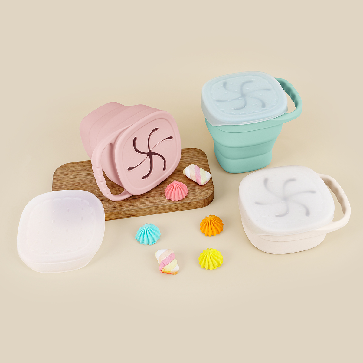 아기 실리콘 스낵 컵 아기 휴대용 아기 스낵 상자 수유 - Food Snacks For 1 Year Old 리뷰 및 가격