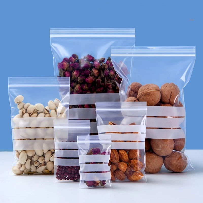 200개 PE 투명 플라스틱 지퍼백 포장지 DIY 로고 - Food Snacks For Christmas 리뷰 및 가격
