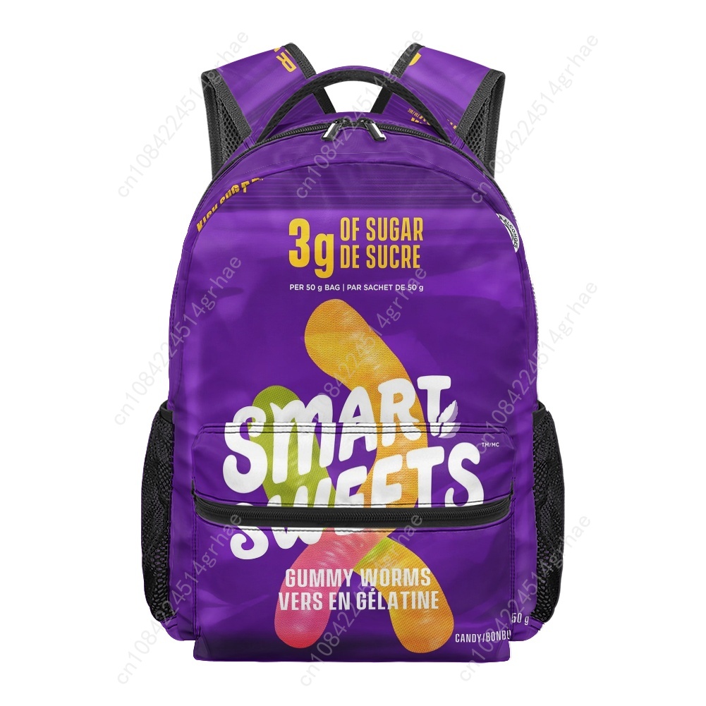 재미있는 캔디 음식 스낵 올오버 프린트 학생용 백팩 맞 - Food Snacks Candy 리뷰 및 가격