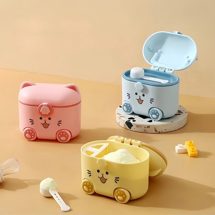귀여운 고양이 모양 우유 분말 용기(스푼과 잠금장치 포 - Food Snacks For 1 Year Old 리뷰 및 가격