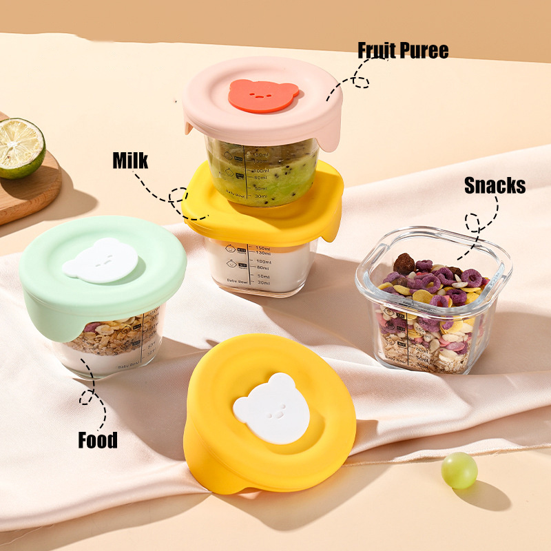 뚜껑이 달린 유리 유아용 식품 보관 항아리, 누수 방지 - Food Snacks For 1 Year Old 리뷰 및 가격