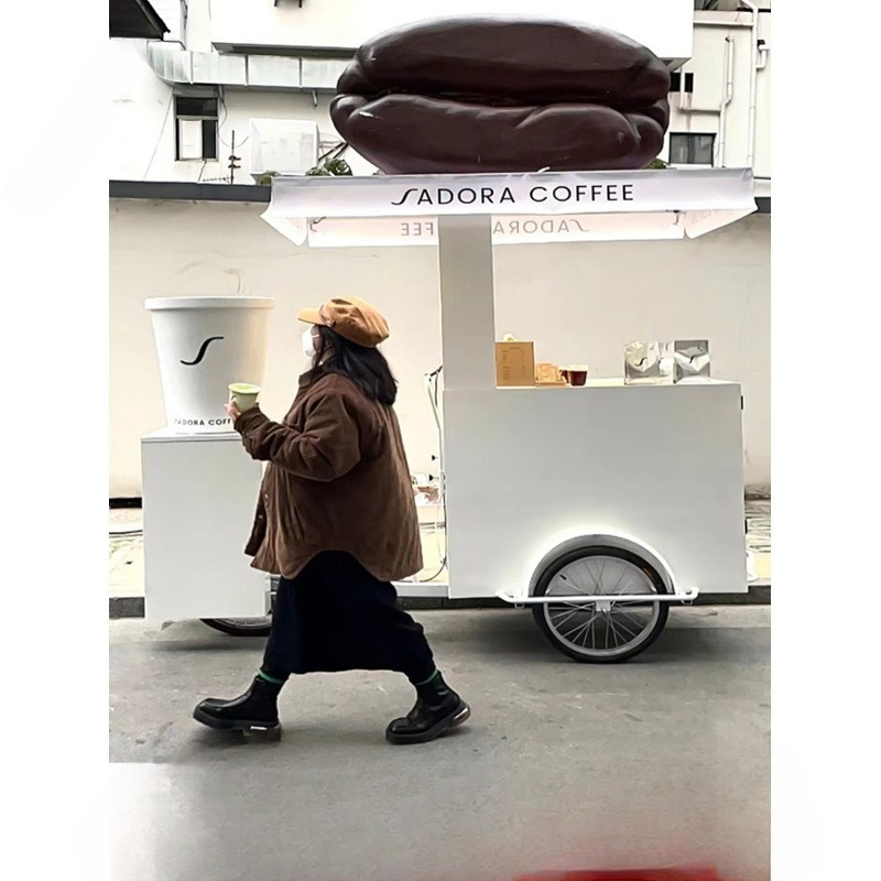 인력 삼륜 판매차, 당나귀를 이용한 후진식 삼륜 자전거 - Snacks Food Stall 리뷰 및 가격